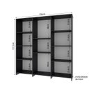 Ver imagem 3 de Kit 2 Estantes para Livros Baixa 7 Prateleiras 137,5cmx272cm London Yescasa