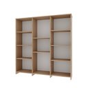 Ver imagem 3 de Kit 2 Estantes para Livros Baixa 7 Prateleiras 137,5cmx272cm London Yescasa