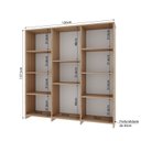 Ver imagem 2 de Kit 2 Estantes para Livros Baixa 7 Prateleiras 137,5cmx272cm London Yescasa