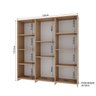 Kit 2 Estantes para Livros Baixa 7 Prateleiras 137,5cmx272cm London Yescasa - 2