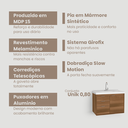 Ver imagem 5 de Gabinete para Banheiro Unik 80cm com Pia Lavatorio Suspenso Fimap Montado Freijó