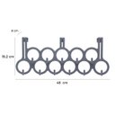 Ver imagem 3 de Suporte Cabide de Porta Redondo para Bolsa Cinto 11 Ganchos Cinza