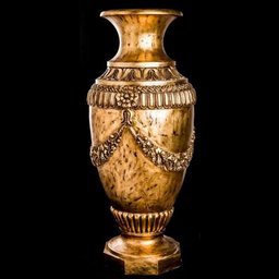 Ânfora Vaso Guirlanda Decorativo para Casa Sala Hall de Entrada Dourado - 150x47x50cm - 2