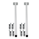 Ver imagem 1 de Suporte Mão Francesa 2 Un 50cm Branco Grapa de Parafusar Parede Granito Pia Banheiro Fixar Mármore