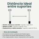 Ver imagem 3 de Suporte Mão Francesa 2 Un 50cm Branco Grapa de Parafusar Parede Granito Pia Banheiro Fixar Mármore