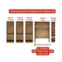 Ver imagem 4 de Guarda Roupa Modulado Casal Safira 11 Portas de Bater 10 Gavetas MDF Cumaru-Fendi