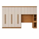 Ver imagem 5 de Guarda Roupa Modulado Casal Safira 11 Portas de Bater 10 Gavetas MDF Cumaru-Fendi