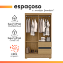 Ver imagem 5 de Guarda Roupas Solteiro 4 Portas 2 Gavetas Atacama / Grafite Coimbra Aramóveis