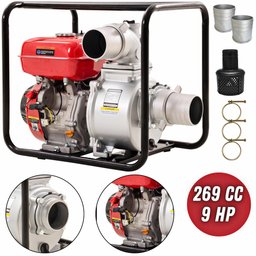 Motobomba Kawashima Autoescorvante GW400A 4T 269cc 9HP À Gasolina 33MCA Para Água Limpa - 1