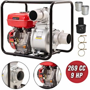 Motobomba Kawashima Autoescorvante GW400A 4T 269cc 9HP À Gasolina 33MCA Para Água Limpa