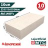 10 Tijolo Refratário 23x11,4x6,4cm Churrasqueira - Forno Isocel 1200 - 2