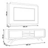 Conjunto Rack e Painel Decorativo Pés de Madeira Maverick Nature/offwhite - Gran Belo - 2