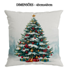 Kit 2 Almofadas Decorativa Árvore de Natal Xadrez Vermelha 43cmx43cm - 3