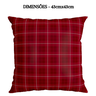 Kit 2 Almofadas Decorativa Árvore de Natal Xadrez Vermelha 43cmx43cm - 5