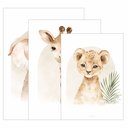 Ver imagem 4 de Kit 3 Quadro Decorativo Safari Infantil Animais Criança Leão Qualidade Premium Moderno 28x20cm