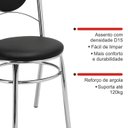 Ver imagem 7 de Conjunto 2 Cadeiras para Cozinha Cromado/Preto