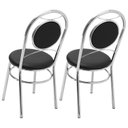 Ver imagem 5 de Conjunto 2 Cadeiras para Cozinha Cromado/Preto