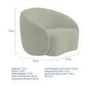 Ver mais imagens de Kit Divã Recamier Orgânico Marrocos 160cm Lado Esquerdo e 1 Poltronas Amore Bouclé Verde Oliva
