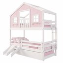 Ver imagem 5 de Treliche Casinha Dos Sonhos com Varanda Kit Escorregador e Grade Proteção Madeira Maciça Rosa |