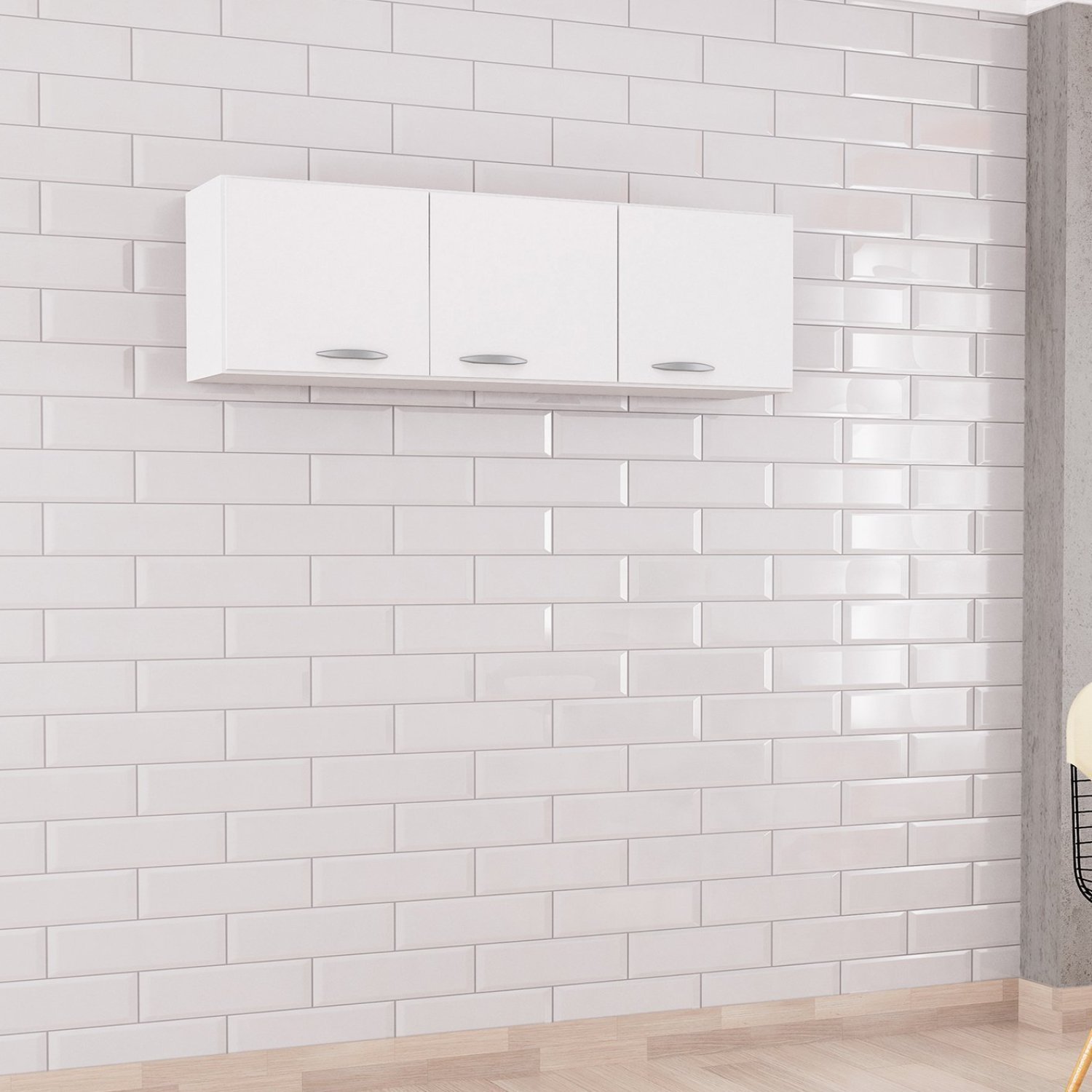 Armário Aéreo de Cozinha Compacta 3 Portas 120cm Poquema Móveis é boa?