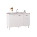 Ver imagem 2 de Balcão de Cozinha para Pia Sem Tampo 3 Portas 1 Gaveta 120cm Chic