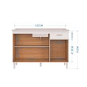 Ver imagem 3 de Balcão de Cozinha para Pia Sem Tampo 3 Portas 1 Gaveta 120cm Chic