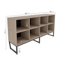 Ver imagem 4 de Armário Estante Baixo 150cm com 8 Nichos Concept CabeCasa MadeiraOriginals