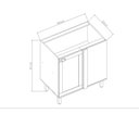 Ver imagem 4 de Balcão de Canto para Cozinha 1 Porta sem Tampo Iluminata Verde/Mint