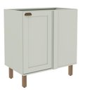 Ver imagem 1 de Balcão de Canto para Cozinha 1 Porta sem Tampo Iluminata Verde/Mint