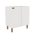 Ver imagem 1 de Balcão de Canto para Cozinha 1 Porta sem Tampo Iluminata Branco