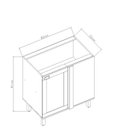 Ver imagem 4 de Balcão de Canto para Cozinha 1 Porta sem Tampo Iluminata Branco