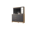 Ver imagem 3 de Cômoda com Painel TV 43" 4 Gavetas 2 Portas e Espelho Dunas Espresso Móveis