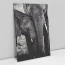 Ver imagem 1 de Quadro Decorativo em Canvas Família Elefante - Moldura Madeira - 120 x 80cm
