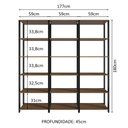 Ver imagem 4 de Estante Armário Multiuso para Livros 177cm Madesa
