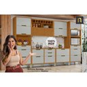 Ver imagem 4 de Cozinha Modulada Nesher Imperatriz 8 Peças (3aéreos+4balcões+1ilha) C8p53 Freijo/grafite-nesher