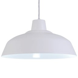 Pendente Retrô 34cm Luminária Lustre Alumínio Branco Textura - T&T Iluminação - 3