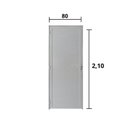 Ver imagem 2 de Porta de Alumínio Lambril 210x80cm Hale Esquadrias Abertura Direita Branco