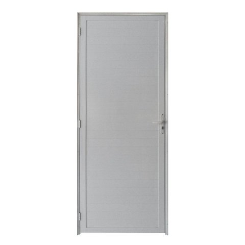 Porta de Alumínio Lambril 210x80cm Hale Esquadrias Abertura Direita Branco