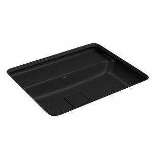 Cuba Retangular de Embutir com Mesa 50cm Ébano Fosco Cubas Slim Deca