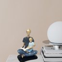 Ver imagem 3 de Estatueta Decorativa Família Pai e Filho Lendo