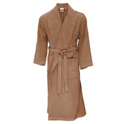 Roupão de Microfibra Flannel Stripe Tamanho M - Andreza Kaki - 1