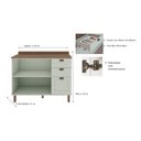 Ver imagem 4 de Balcão Para Cozinha 2 Portas 3 Gavetas Provençais com Tampo Iluminata 