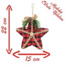 Ver imagem 2 de Kit 12 Enfeite Árvore Natal Pendente Natalino Estrela 15cm