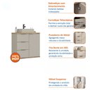 Ver imagem 7 de Gabinete de Banheiro Aqua 56,7cm Estilare Gab4001 Nude/carvalho