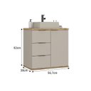 Ver imagem 5 de Gabinete de Banheiro Aqua 56,7cm Estilare Gab4001 Nude/carvalho