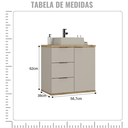 Ver imagem 5 de Gabinete de Banheiro Aqua 56,7cm Estilare GAB4001 Nude/Carvalho