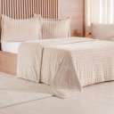 Ver imagem 5 de Kit Colcha Casal Luxor Dubble 100% Poliéster 220x240cm Tessi Centeio Claro