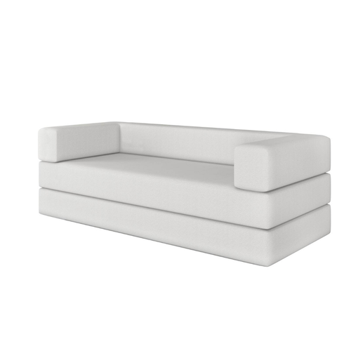 Puff Sofá Cama na Caixa 2 em 1 Move Desing Moderno Tecido Bouclê