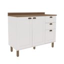 Ver imagem 1 de Balcão para Cozinha 2 Portas 3 Gavetas Provençais com Tampo Iluminata 