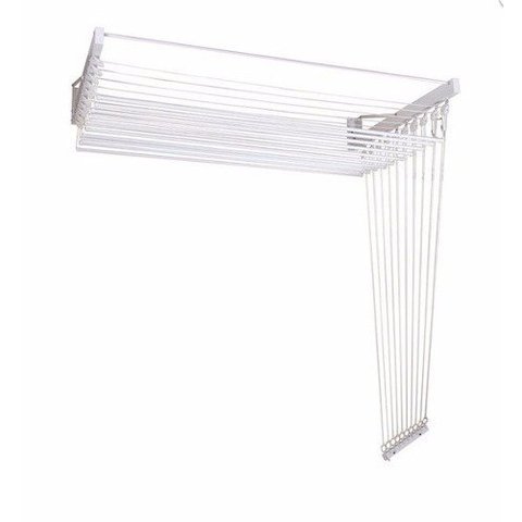 Varal Parede Individual 10 Varetas Branco Alumínio 150cm